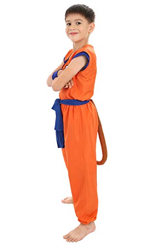 CoolChange Disfraz de Son Goku para niños | Traje de Entrenamiento en el Duende Tortuga | Talla: 110