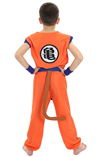 CoolChange Disfraz de Son Goku para niños | Traje de Entrenamiento en el Duende Tortuga | Talla: 110