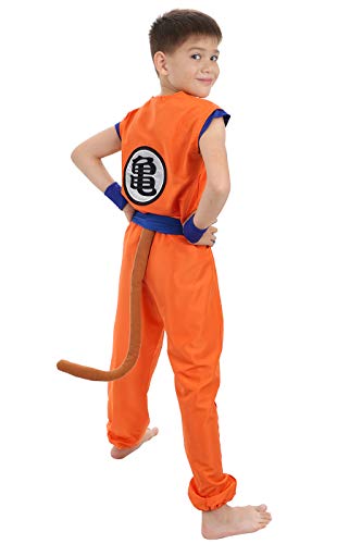 CoolChange Disfraz de Son Goku para niños | Traje de Entrenamiento en el Duende Tortuga | Talla: 110