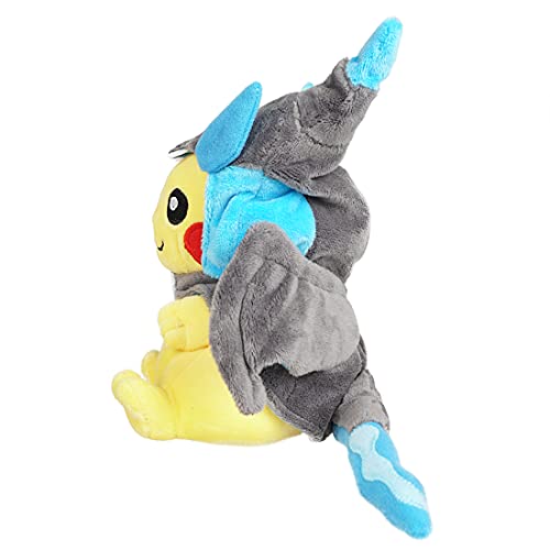 CosplayStudio Pokémon Pikachu - Peluche con capa Mega Glurak X | Peluche de Pikazard | 20 cm