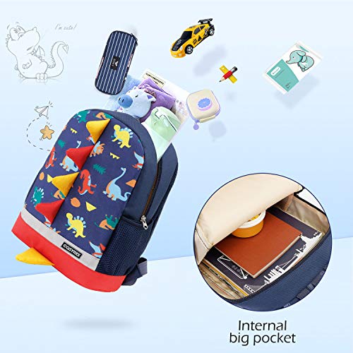 Cosyres Dinosaurios Mochila para Niños Infantil Guarderia Mochila Escolar (Azul Oscuro)