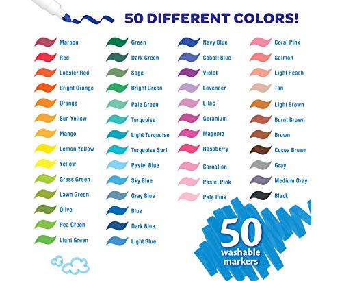 Crayola 50 Supertips lavables