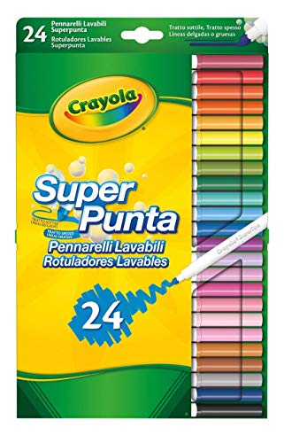 CRAYOLA-Disney Rotuladores Súper Punta Lavables 24 ud, Multicolor, Unidad (Paquete (B01BF6F20K)