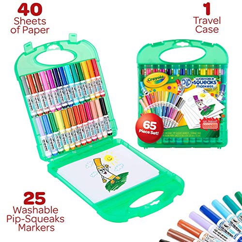 CRAYOLA- Maletín Rotuladores Lavables 65 Piezas, Multicolor (04-5227)