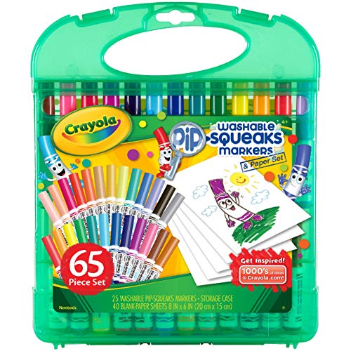 CRAYOLA- Maletín Rotuladores Lavables 65 Piezas, Multicolor (04-5227)