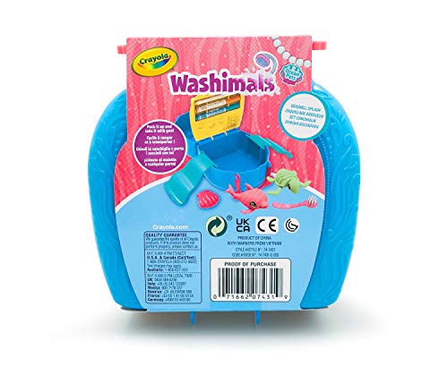 Crayola Washimals - Oceans Pets Set Concha,para Decorar y Personalizar con rotuladores siguiendo la imaginación, Juego por niños de 3 años