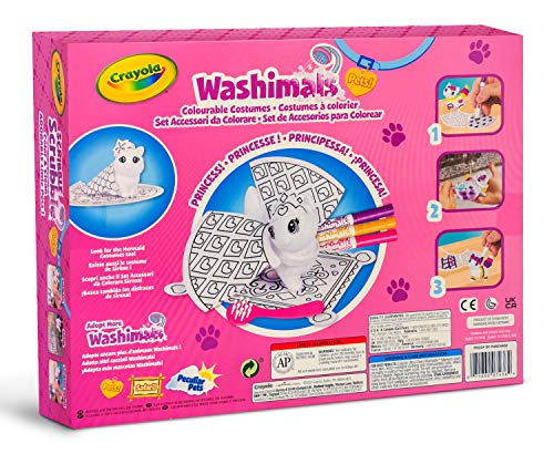 Crayola Washimals - Washimals Pets Set Accessorios para colorear Princesa - 74-7436