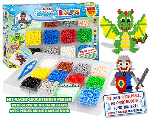 CRAZE- Cuentas de fusibles Fuse Beads Splash BEADYS Caja de Recarga Juego de Recambio de Perlas para niños 10006, Multicolor , color/modelo surtido