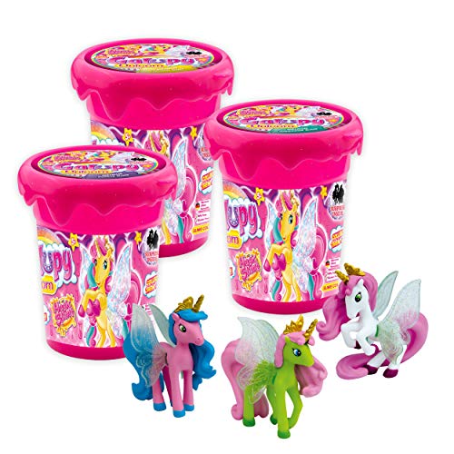 CRAZE Magic Slime Galupy 30967 - Slime mágico para niños con Unicornio (3 x 150 ml)