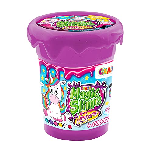 CRAZE Magic Slime Unicorn 35627 - Slime Infantil con Efecto de Purpurina, Figuras de Juguete para niños, Juego de Slime Multicolor con sorpresas