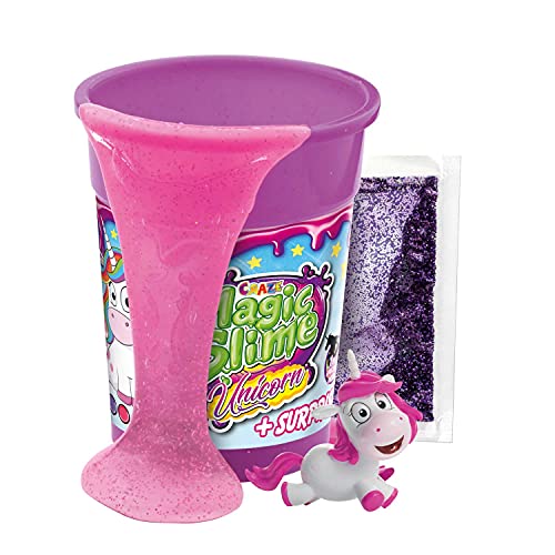 CRAZE Magic Slime Unicorn 35627 - Slime Infantil con Efecto de Purpurina, Figuras de Juguete para niños, Juego de Slime Multicolor con sorpresas