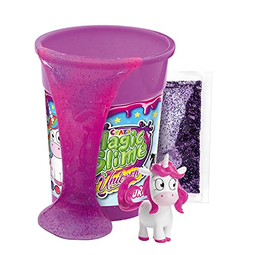 CRAZE Magic Slime Unicorn 35627 - Slime Infantil con Efecto de Purpurina, Figuras de Juguete para niños, Juego de Slime Multicolor con sorpresas