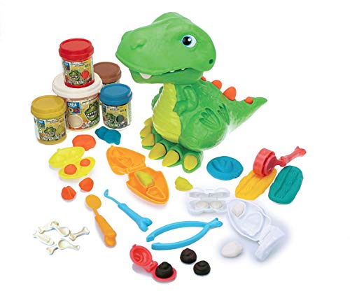 CREADO' Nice Group - Dino Dentino Pasta modelable - Set con Dinosaurio 3D, moldes y Herramientas - 89000