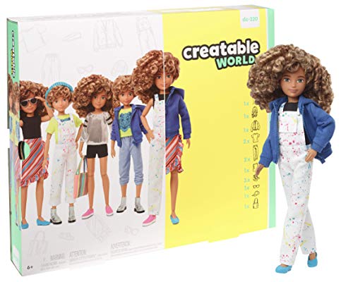 Creatable World - Figura Unisex Muñeco Articulado, Pelucas con Rizos y Accesorios (Mattel GGG56) , color/modelo surtido