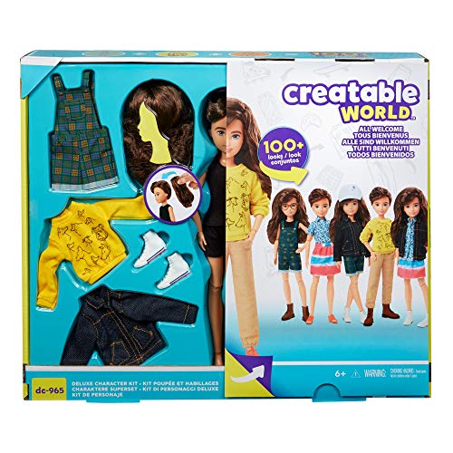 Creatable World Figura Unisex, Muñeco Articulado, Pelucas Pelo Oscuro (Mattel GKV46) , color/modelo surtido