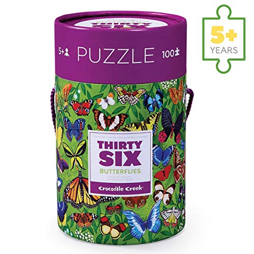 Crocodile Creek – Treinta y Mariposas 100Piece Jigsaw Puzzle en Canister Puzzle