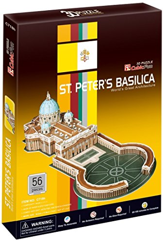 Cubicfun - C718h - Basílica de San Pedro, Puzzle 3D de 56 piezas