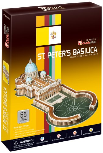 Cubicfun - C718h - Basílica de San Pedro, Puzzle 3D de 56 piezas