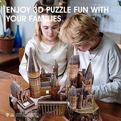 CubicFun Puzzle 3D Harry Potter Hogwarts Castillo Escuela de Brujería y Hechicería Kits de Construcción Modelo, DIY Juguetes 3D Rompecabezas Regalos para Adultos y Niños, 197 Piezas