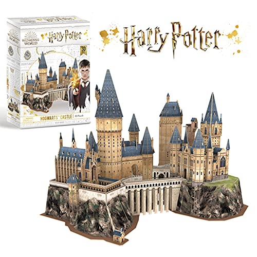 CubicFun Puzzle 3D Harry Potter Hogwarts Castillo Escuela de Brujería y Hechicería Kits de Construcción Modelo, DIY Juguetes 3D Rompecabezas Regalos para Adultos y Niños, 197 Piezas