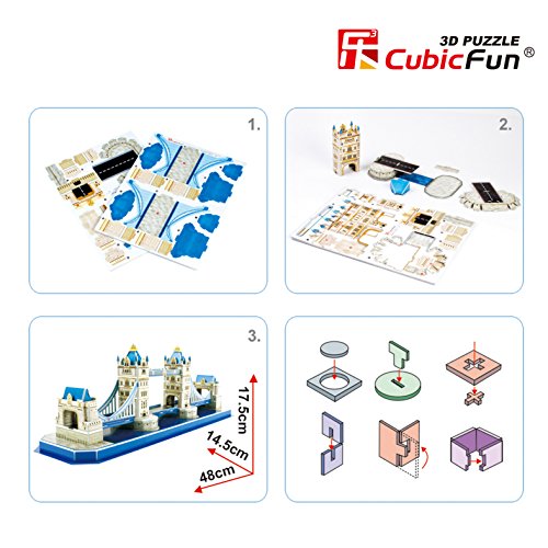 CubicFun Puzzle 3D Tower Bridge, 52 Piezas (CPA Toy Group Trading S.L. C0238)