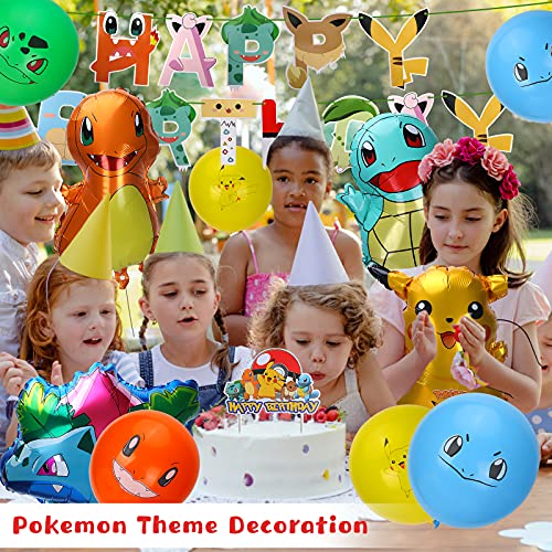 Cumpleaños Pokemon Globo, Decoracion Cumpleaños Pokemon, Fiesta Cumpleaños Pokemon, Pikachu Fiesta Globo, Pokemon Pikachu Globo, Helium Foil Globo Cosas para Fiestas de Pokemon Cumpleaños Regalos (B)