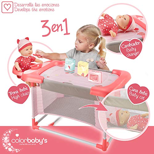 Cuna muñecas juguete, Cunas para bebes, Cuna cambiador muñecas, Cambiador muñecos, Accesorios muñecas bebe, Cuna de juguete para muñecas, Cuna bebe, Juguete para niños 3 años, Cambiador bebe