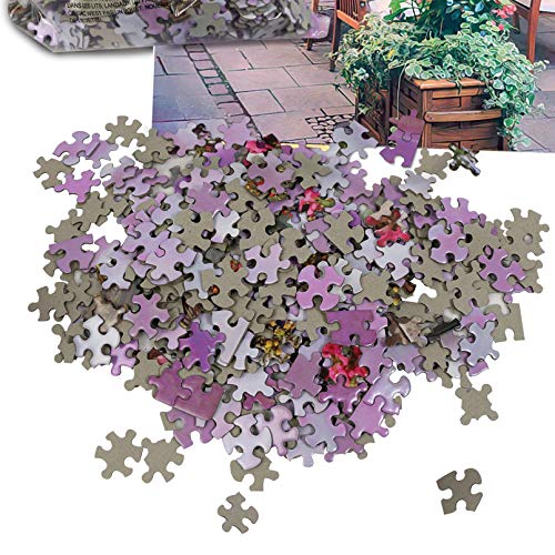 Cuteefun Puzzle 500 Piezas para Adultos Calle del Café Paisaje Rompecabezas De Cartón para Juego Familiar Decoración Hogareña