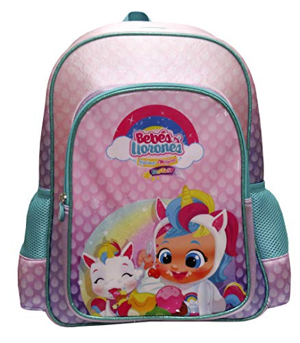 CYP BRANDS MC-02-CR - Mochila 35 cm con Bolsillo Frontal Bebés Llorones Dreamy, Rosa