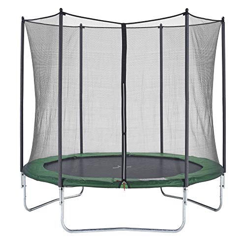 CZON SPORTS - Cama elástica cerrada con red de seguridad, 2,5 m (verde)