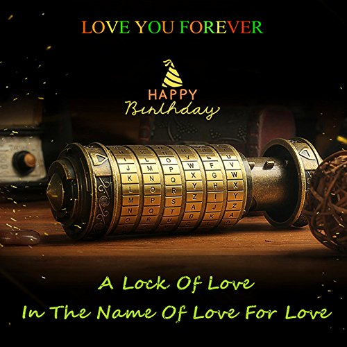 Da Vinci Code Mini Cryptex For Christmas Valentine's Day Most Interesting Birthday Gifts For Boyfriend and Girlfriend Brain Teaser Lock Puzzles