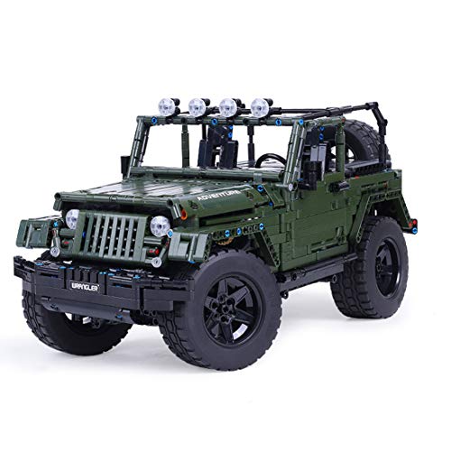 DAN DISCOUNTS Bloques de construcción de coche para Jeep Wrangler Rubicon 2096 bloques de construcción 1:8 Off-Roader modelo técnica compatible con Lego