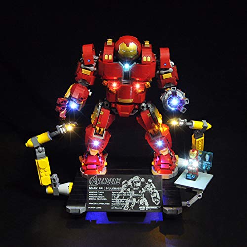 DAN DISCOUNTS Kit de iluminación LED para Lego Iron Man Hulkbuster 76105 (piezas de construcción no incluidas)