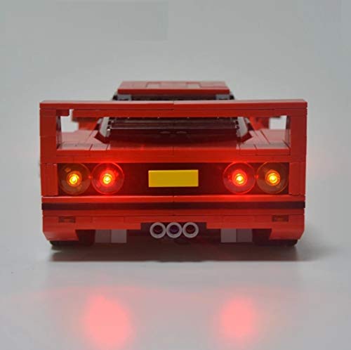 Daniko Set de iluminación LED para Lego Ferrari F40 10248 21004 (solo set de luces)