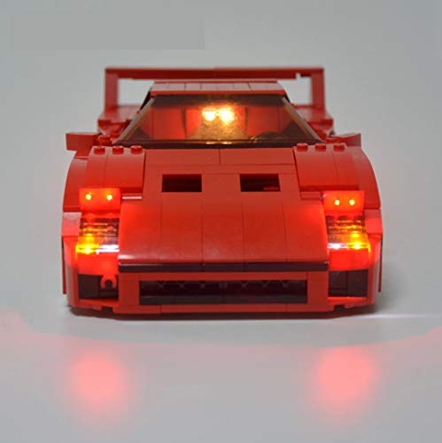 Daniko Set de iluminación LED para Lego Ferrari F40 10248 21004 (solo set de luces)