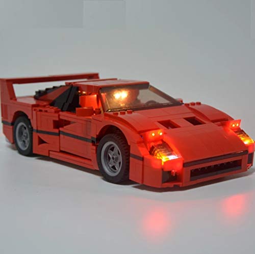 Daniko Set de iluminación LED para Lego Ferrari F40 10248 21004 (solo set de luces)