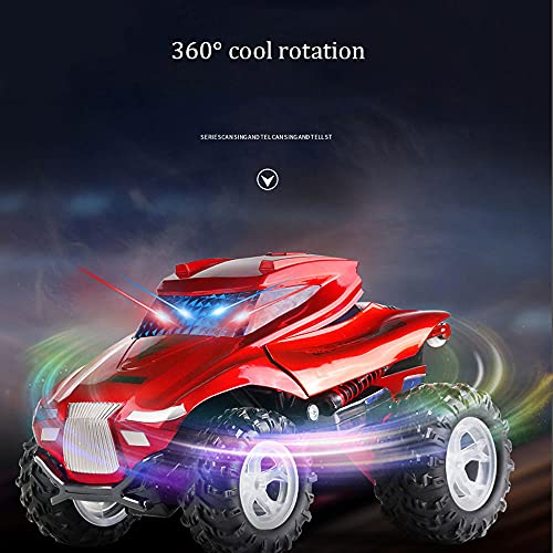 DBXMFZW Control Remoto Stunt Car 2.4GHZ Big Feet RC Buggy 4WD Stunt Control Remoto RC Cars para Adultos Vehículo De Control Remoto Inalámbrico De Seis Vías, con Luz/Música Fast Car Toys para Niños Y