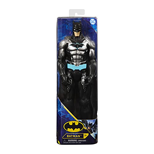 DC Comics Bat-Tech - Figura de acción Bat-Tech de Bat-Tech (Traje Negro/Azul), para niños a Partir de 3 años