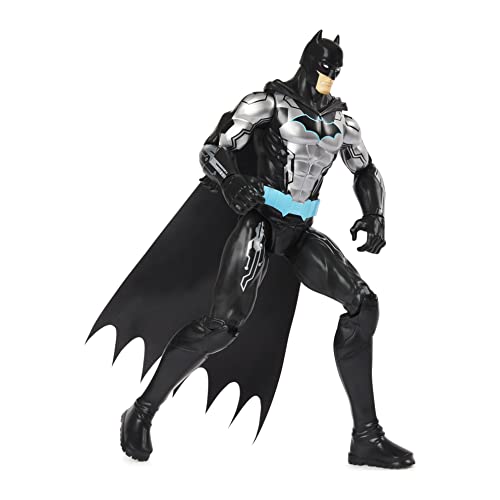 DC Comics Bat-Tech - Figura de acción Bat-Tech de Bat-Tech (Traje Negro/Azul), para niños a Partir de 3 años