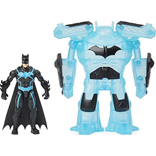 dc comics Batman Bat-Tech - Figura de acción de Lujo de 4 Pulgadas con Armadura de tecnología transformadora, para niños de 4 años en adelante