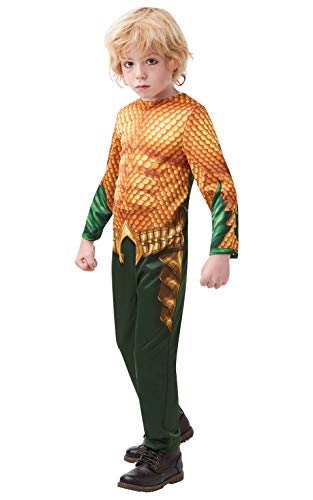 DC Comics - Disfraz de Aquaman para niños, infantil 5-6 años (Rubie's 641328-M)