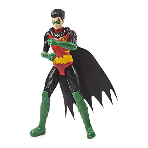 dc comics Inch Action, for Kids Aged 3 and up Batman 12 Pulgadas Robin Figura de acción, para niños de 3 años en adelante, Color Gris (Spin Master 6060023)