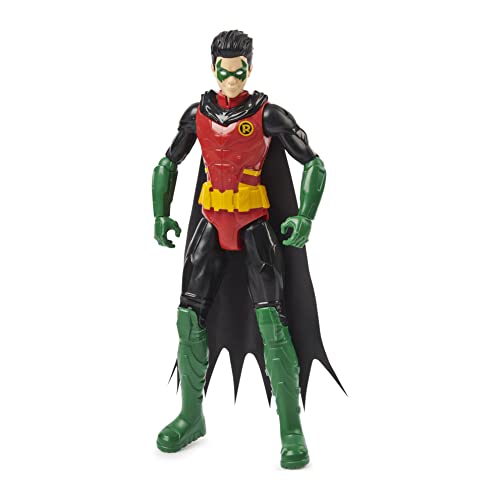 dc comics Inch Action, for Kids Aged 3 and up Batman 12 Pulgadas Robin Figura de acción, para niños de 3 años en adelante, Color Gris (Spin Master 6060023)