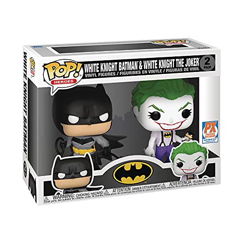 dc comics- Pop DC Heroes: Batman White Knight: Batman & Joker Figura de PVC, Multicolor (Funko 56117)