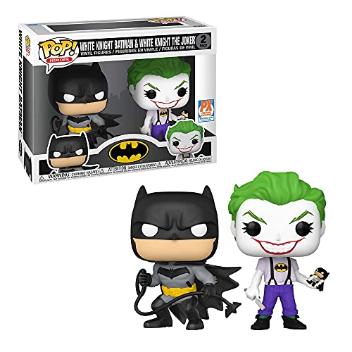 dc comics- Pop DC Heroes: Batman White Knight: Batman & Joker Figura de PVC, Multicolor (Funko 56117)