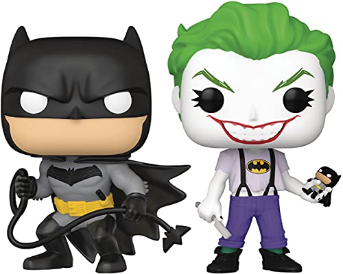 dc comics- Pop DC Heroes: Batman White Knight: Batman & Joker Figura de PVC, Multicolor (Funko 56117)