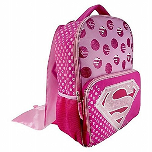 DC Comics Wonder Woman Mochila con capa desmontable y bolsillos laterales de malla