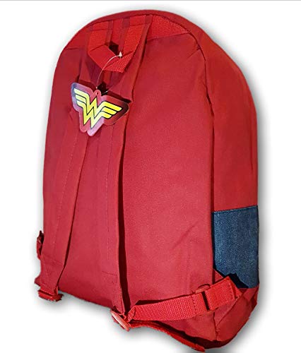 DC Comics Wonder Woman Mochila, mochila escolar efecto vaquero estampado 42 cm