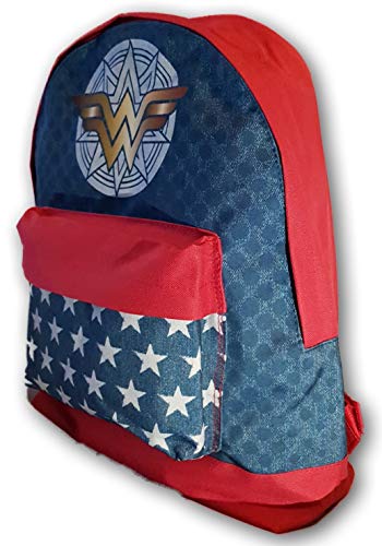 DC Comics Wonder Woman Mochila, mochila escolar efecto vaquero estampado 42 cm