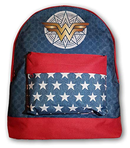 DC Comics Wonder Woman Mochila, mochila escolar efecto vaquero estampado 42 cm